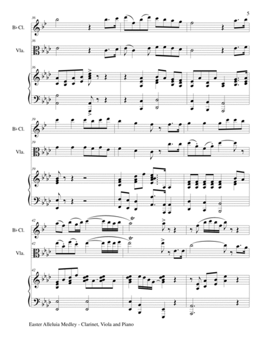 EASTER ALLELUIA MEDLEY (Trio – Bb Clarinet, Viola/Piano) Score and Parts image number null