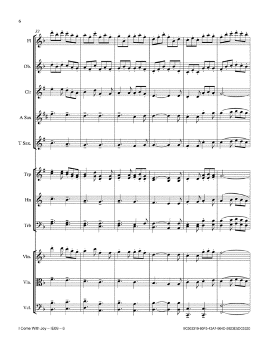 I Come With Joy Full Orchestra scores gallery preview page 6