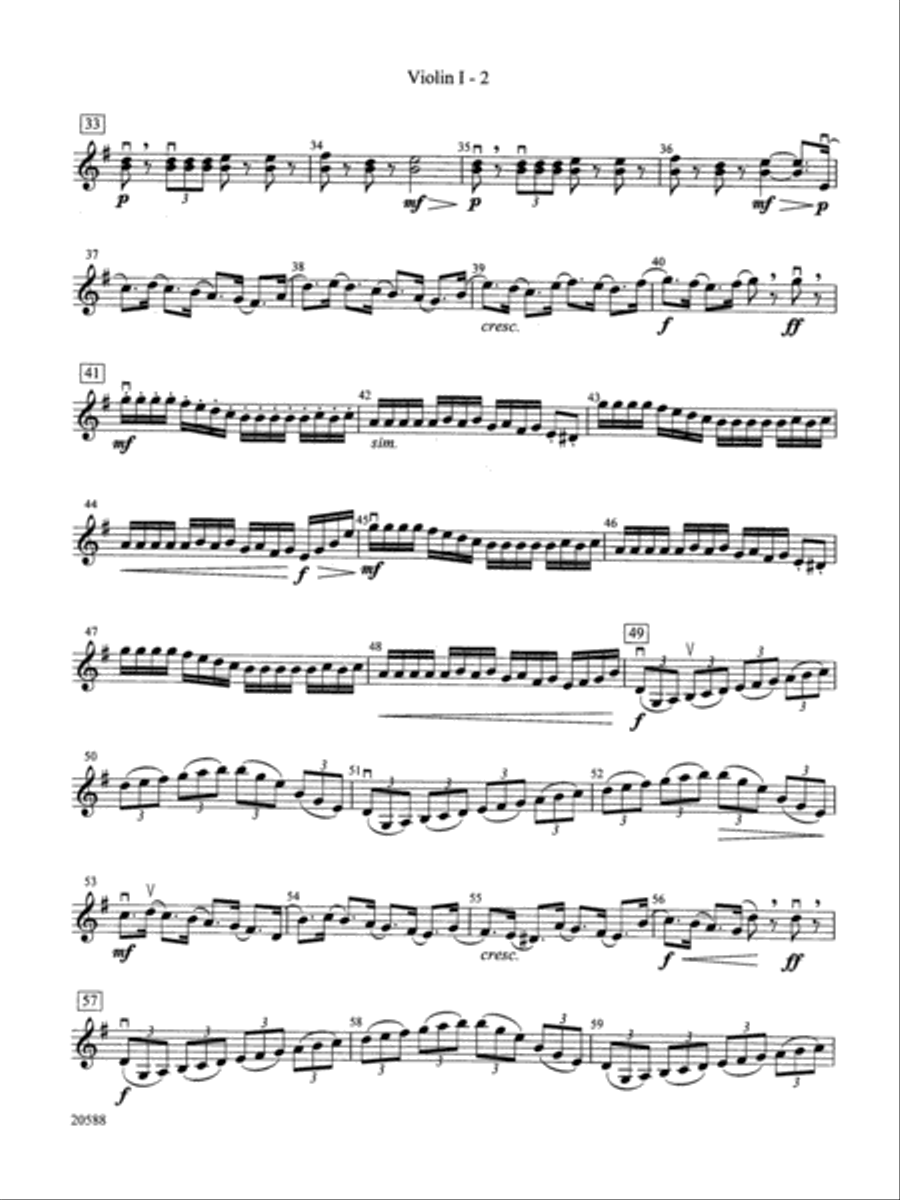 March of the Nutcracker (from The Nutcracker Ballet): 1st Violin String Orchestra scores gallery preview page 2