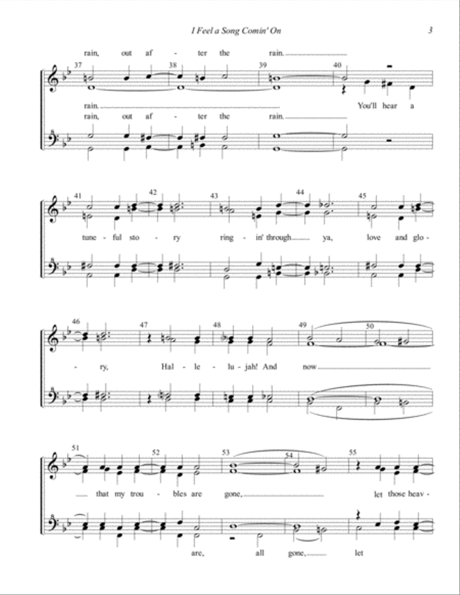 I Feel A Song Comin' On SSAA scores gallery preview page 3