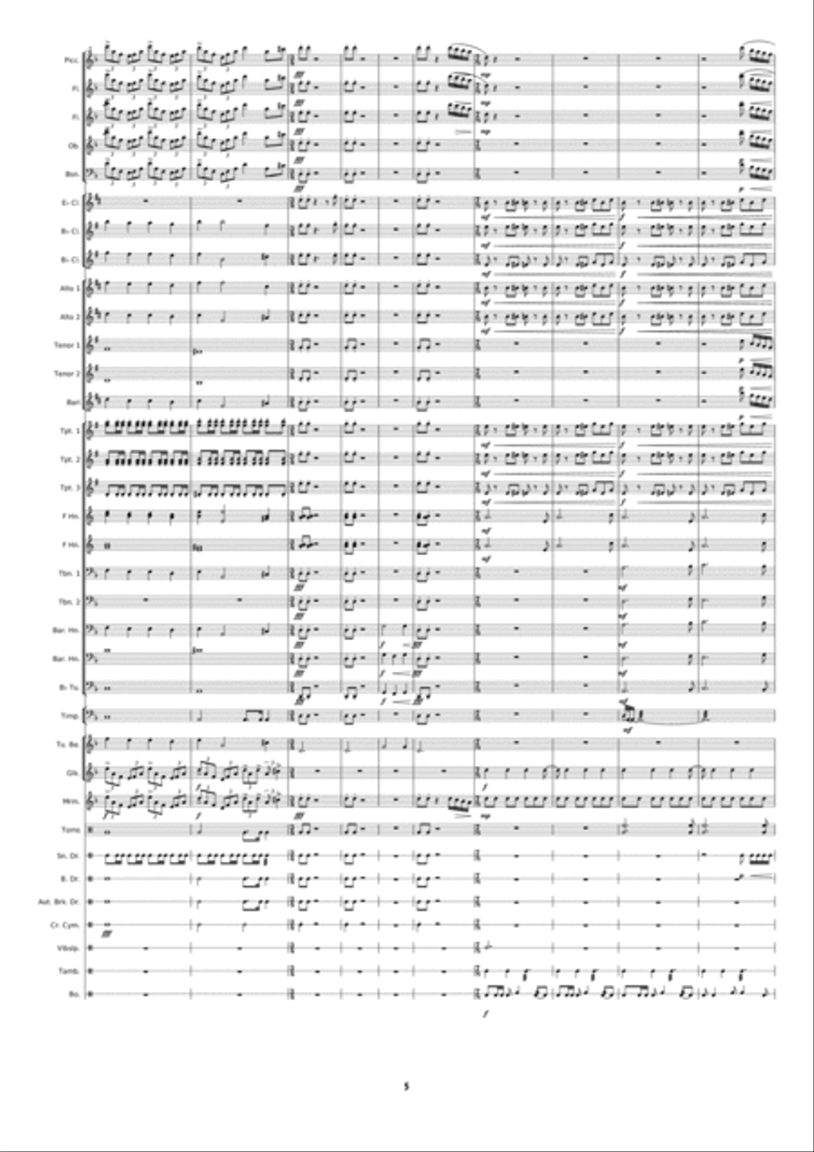 The Crusades in Three Movements Concert Band scores gallery preview page 5