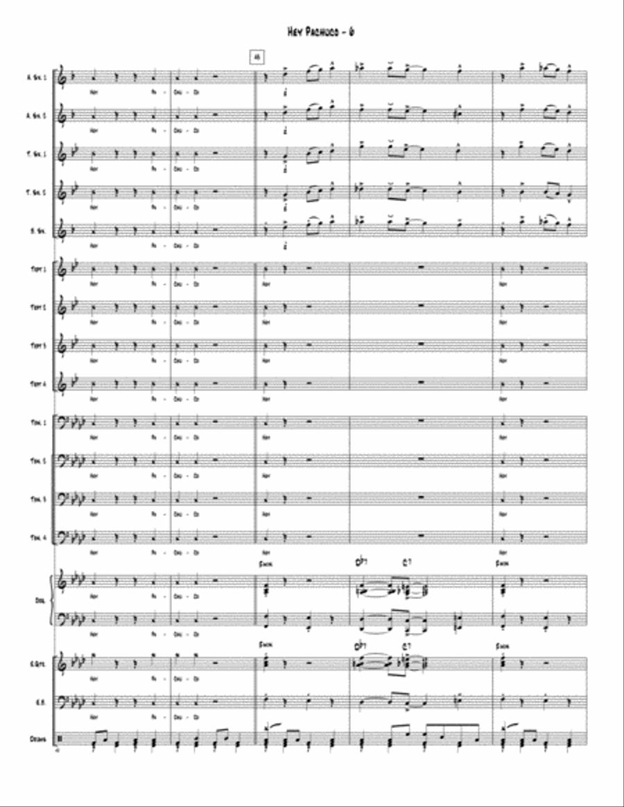 Hey Pachuco Jazz Ensemble scores gallery preview page 7