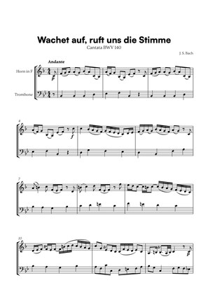 Johann Sebastian Bach - Wachet auf, ruft uns die Stimme (for French Horn and Trombone)