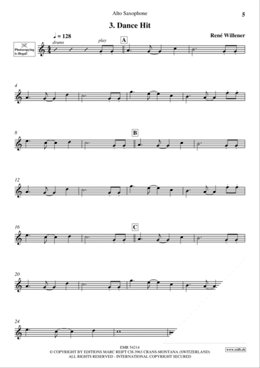 Happy Birthday Alto Saxophone scores gallery preview page 5