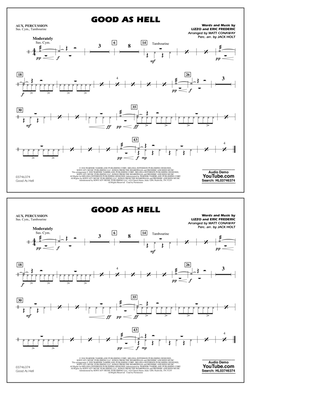 Good As Hell (arr. Matt Conaway and Jack Holt) - Aux Percussion