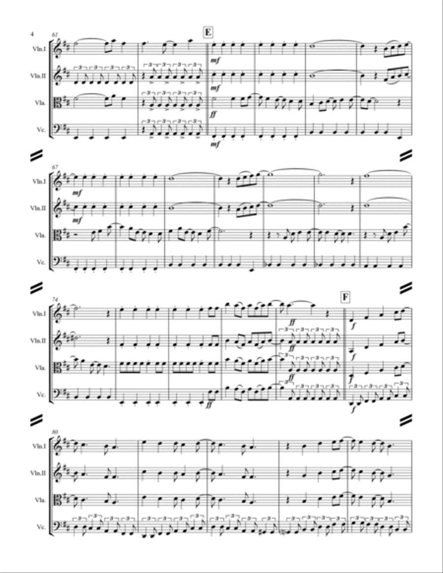 All I Want For Christmas Is You String Quartet scores gallery preview page 5