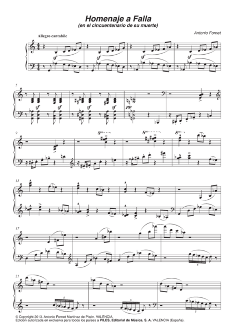 Homenaje a Falla Piano Solo scores gallery preview page 2