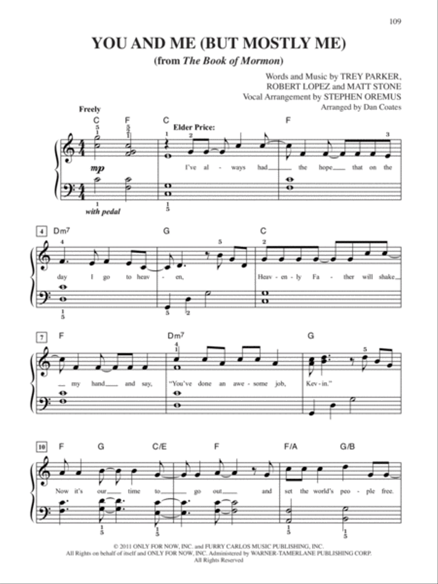 Top-Requested Modern Broadway Hits Easy Piano scores gallery preview page 5