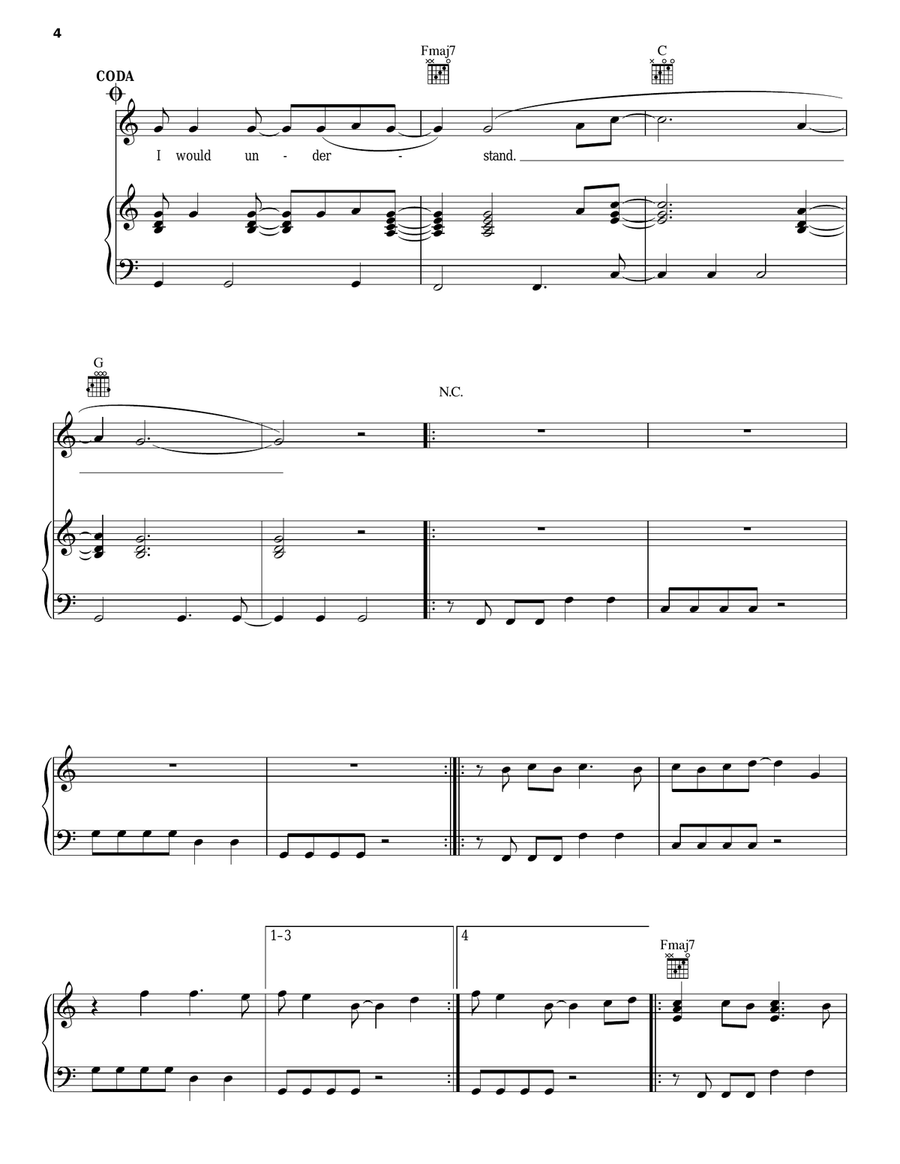 Jumper Piano, Vocal, Guitar scores gallery preview page 4