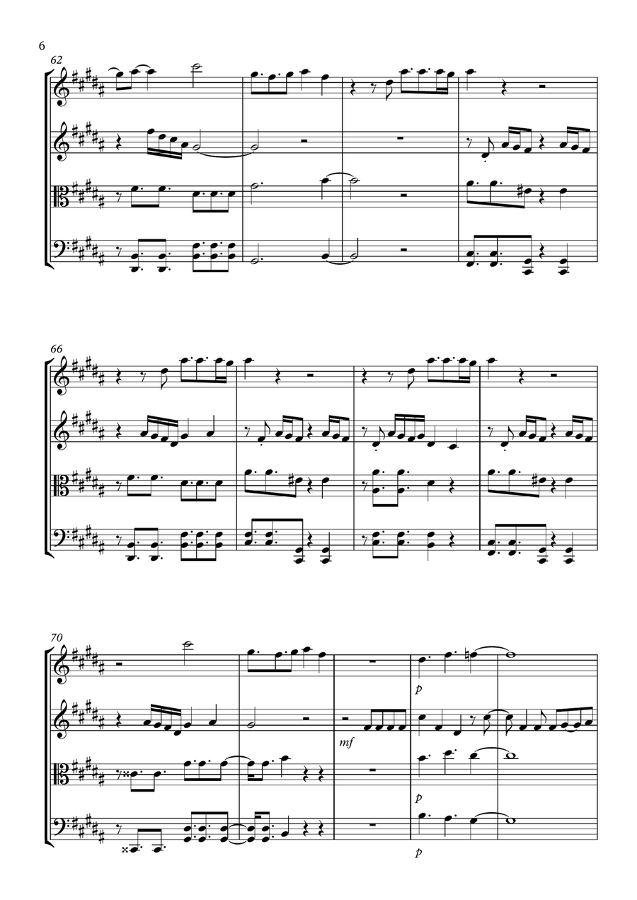Came Here For Love String Trio scores gallery preview page 6