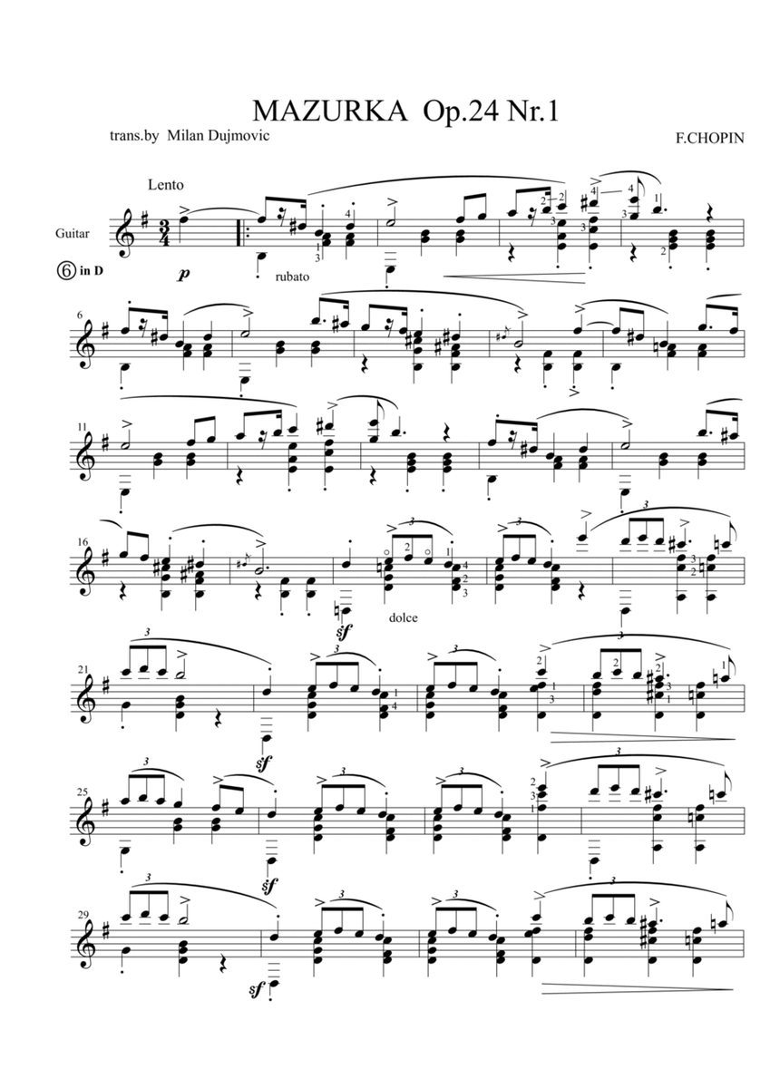 Mazurka Op.24 No.1