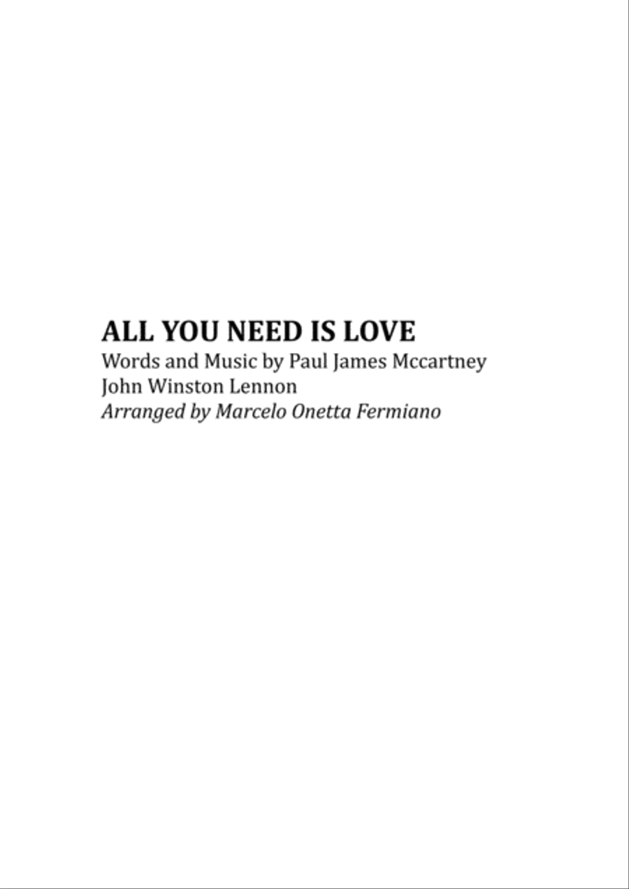 All You Need Is Love String Quartet scores gallery preview page 3