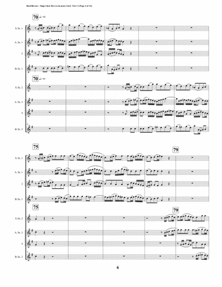 Singet dem Herrn ein neues Lied Motet – Part 2 & Alleluia by J.S. Bach (Double Saxophone Choir) image number null