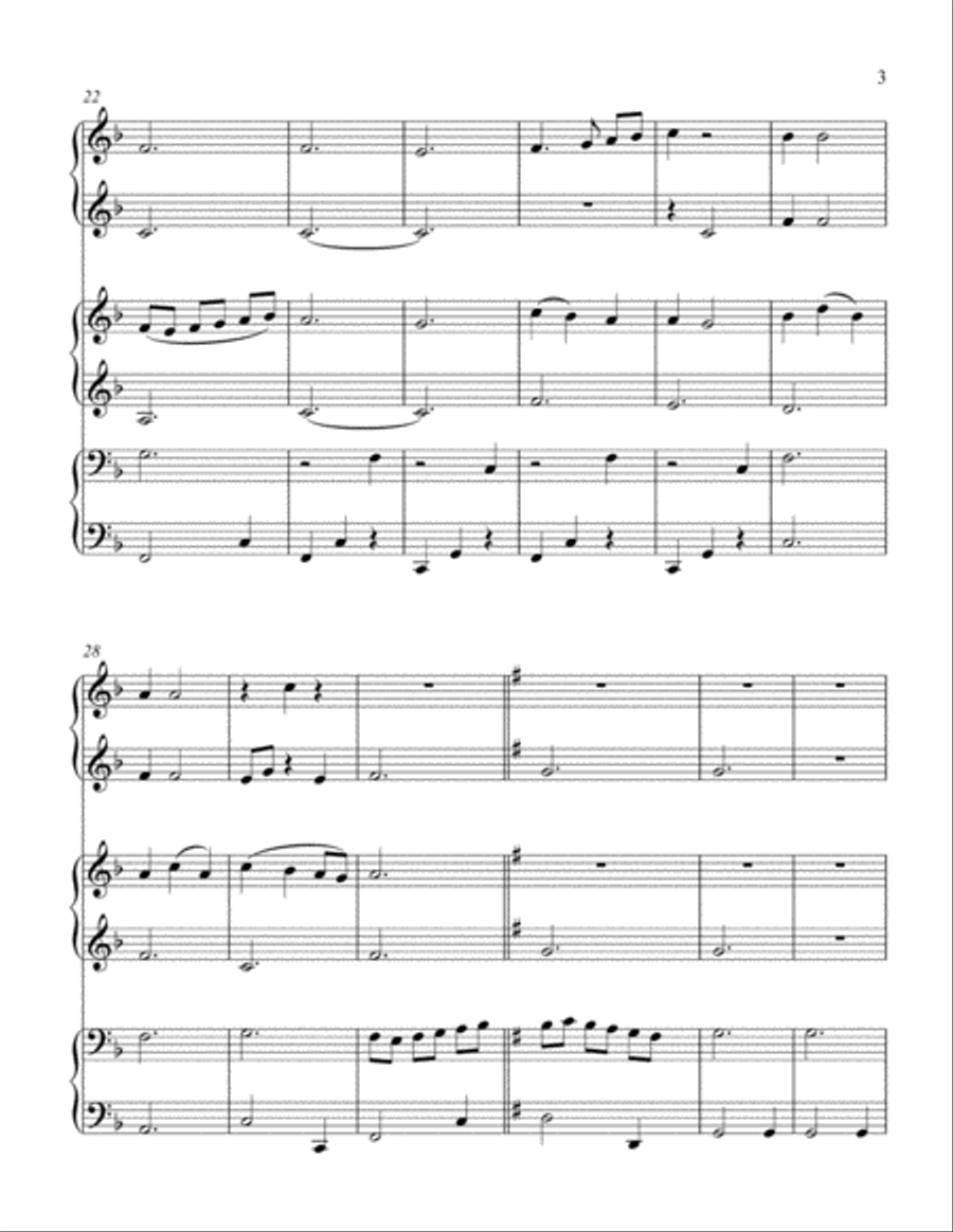Dona Nobis Pacem (1 piano, 6 hand trio) Piano Trio scores gallery preview page 4