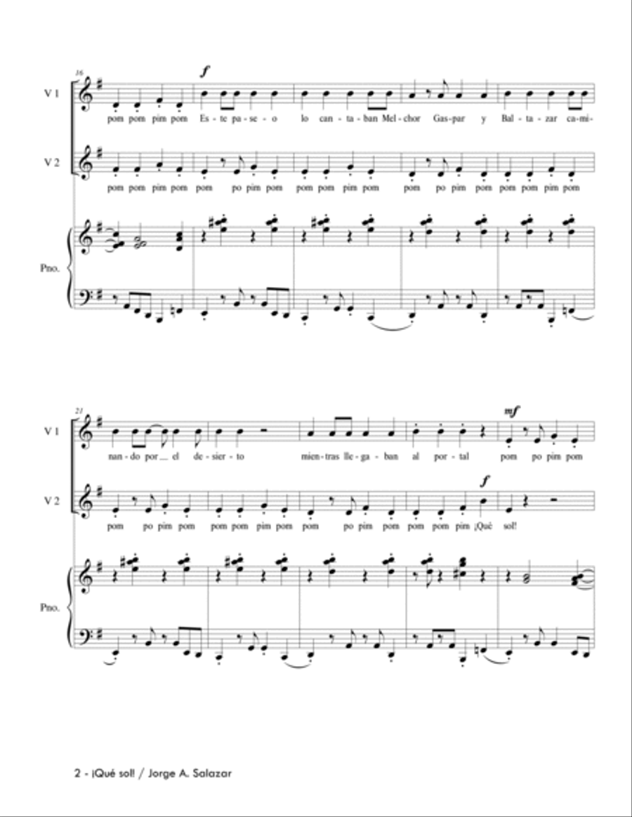 ¡Qué Sol! 2-Part scores gallery preview page 4
