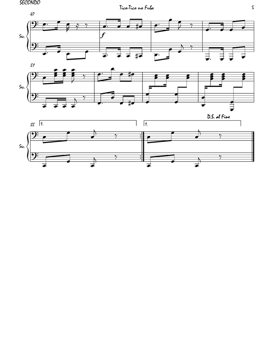 Tico-Tico no Fuba Tico-Tico no Fuba 1 Piano, 4-Hands scores gallery preview page 6
