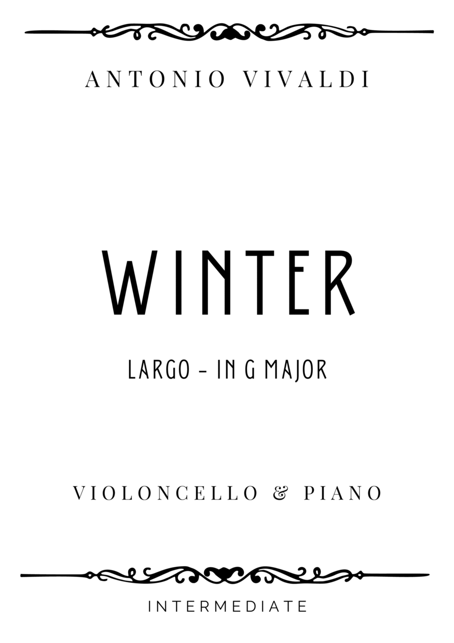 Vivaldi - Largo from Winter (The Four Seasons) in G Major - Intermediate Chamber Music scores gallery preview page 1