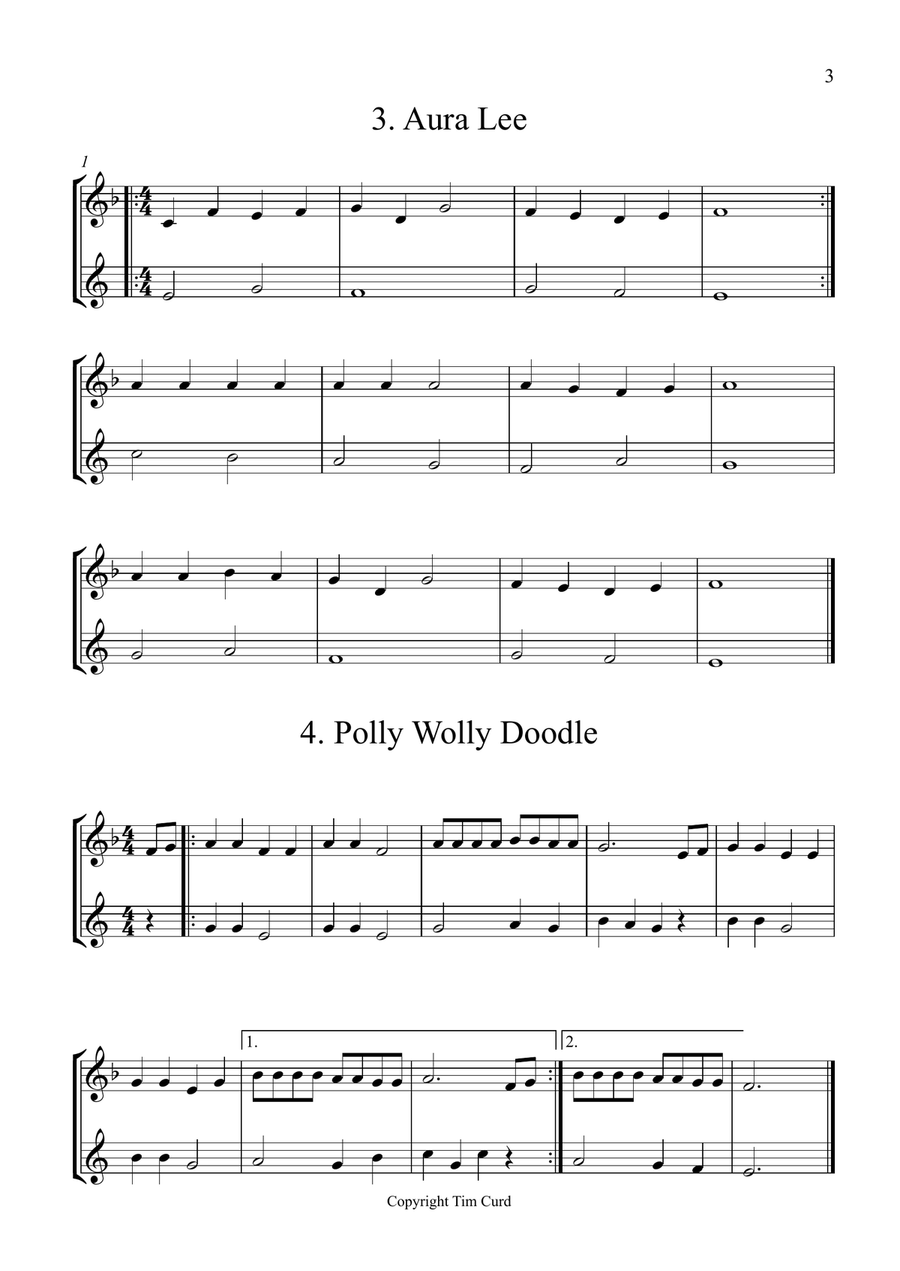 14 Easy Duets For Trumpet And Alto Saxophone. Alto Saxophone scores gallery preview page 3