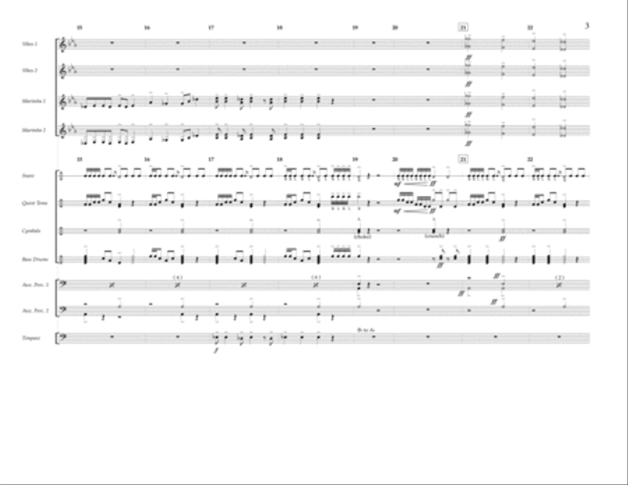Queen Opener - Percussion Score Marching Band scores gallery preview page 3