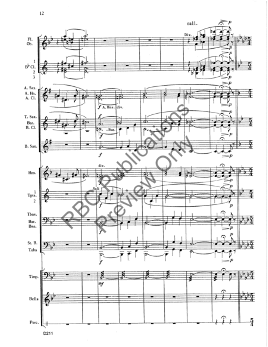 Gentle Journey Concert Band scores gallery preview page 13