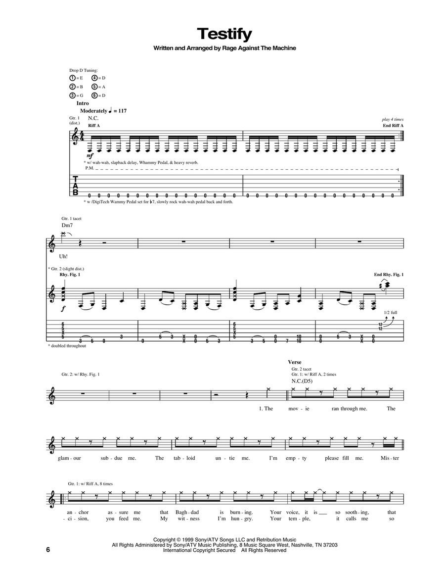 Testify Testify Acoustic Guitar scores gallery preview page 1