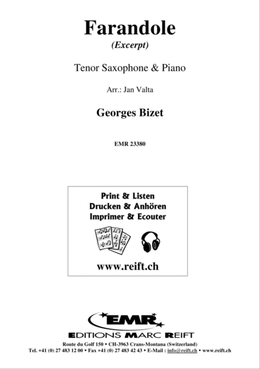 Farandole Tenor Saxophone scores gallery preview page 1