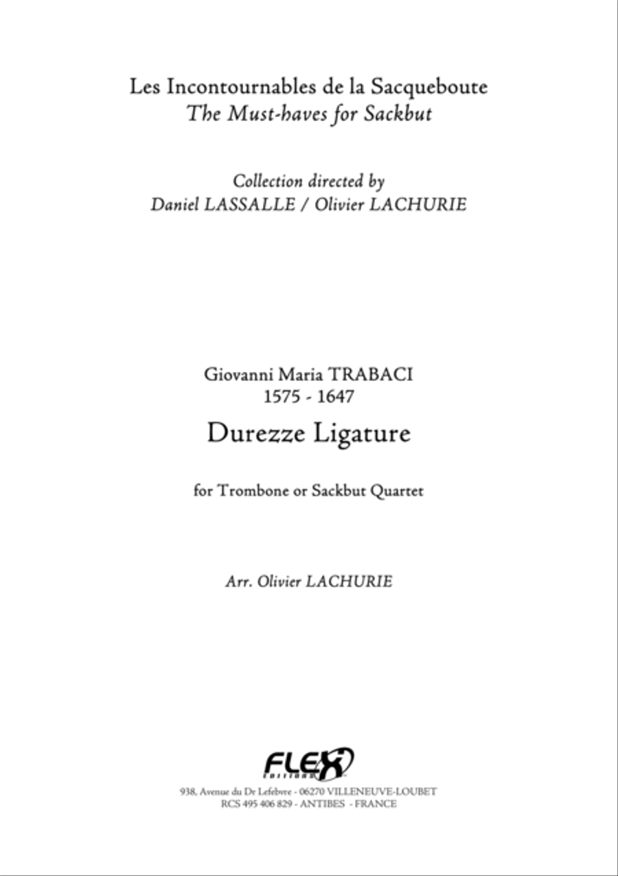Durezze Ligature Durezze Ligature Trombone scores gallery preview page 1