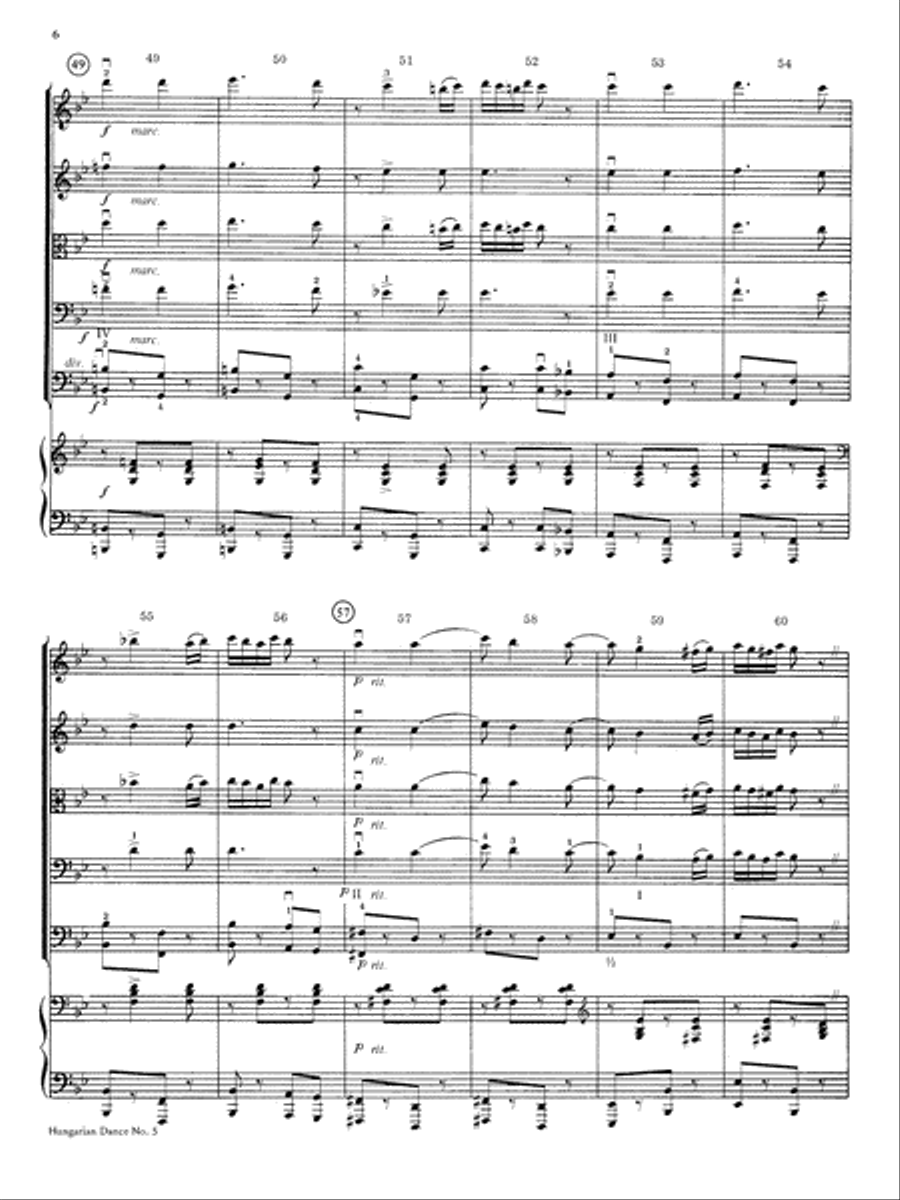 Hungarian Dance No. 5: Score String Orchestra scores gallery preview page 6