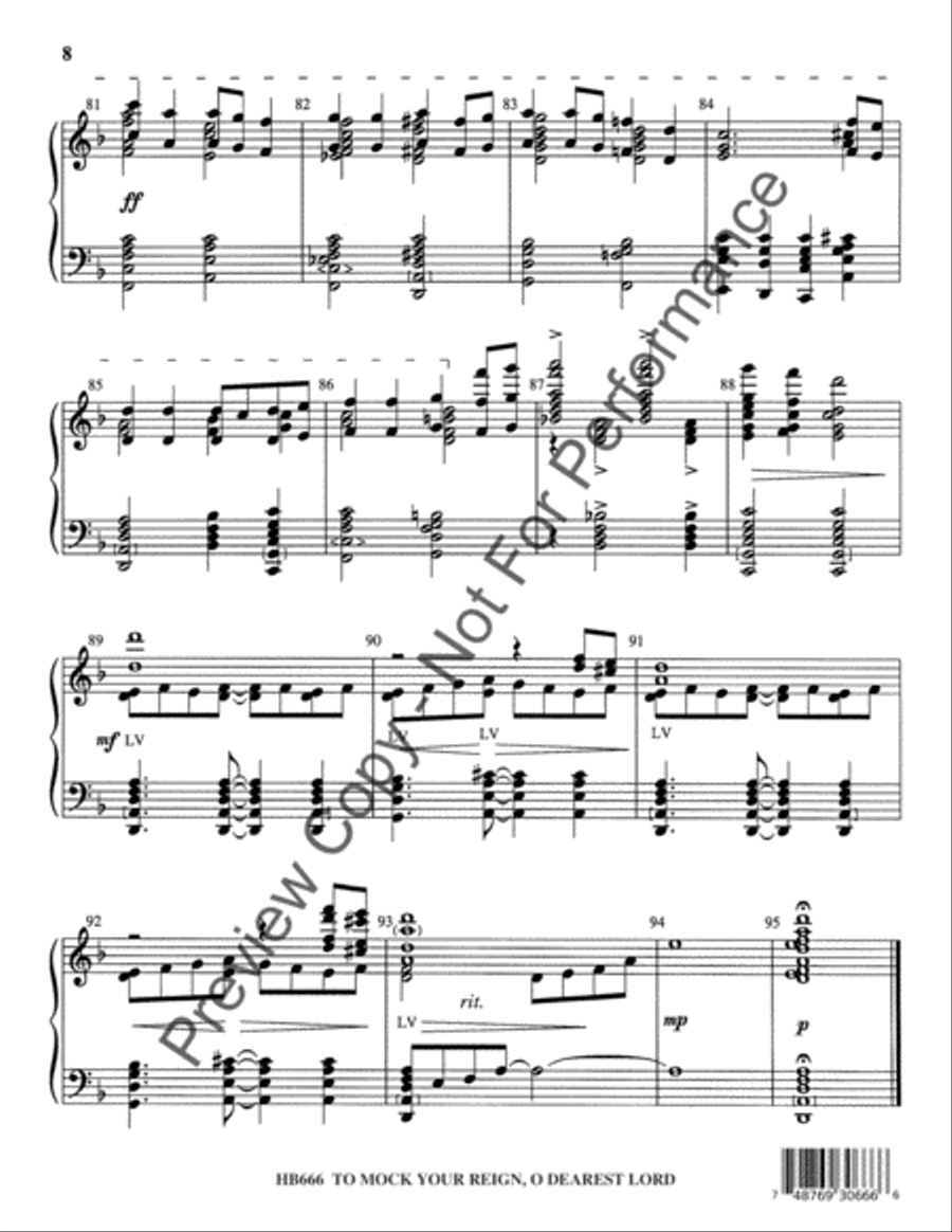 To Mock Your Reign, O Dearest Lord 5-Octaves scores gallery preview page 8