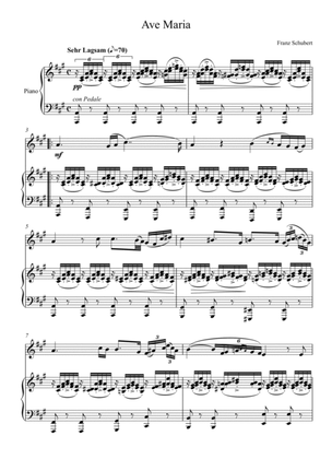 Book cover for Franz Schubert - Ave Maria (Violin Solo) - A Key