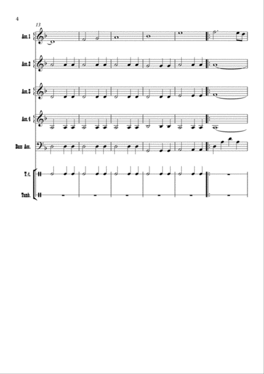 Last Of The Mohicans (main Theme) Large Ensemble scores gallery preview page 4