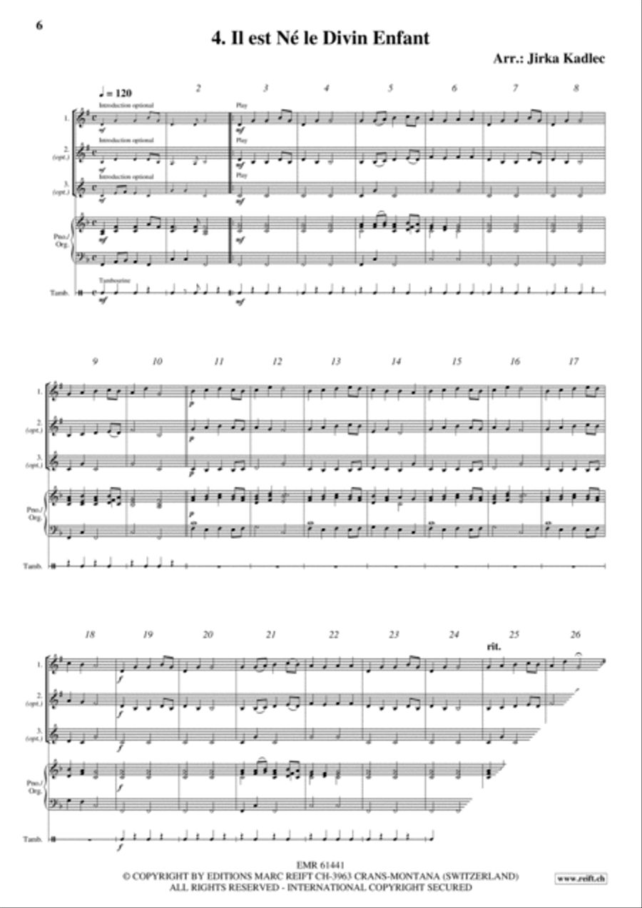 12 Easy Christmas Songs Brass Duet scores gallery preview page 6