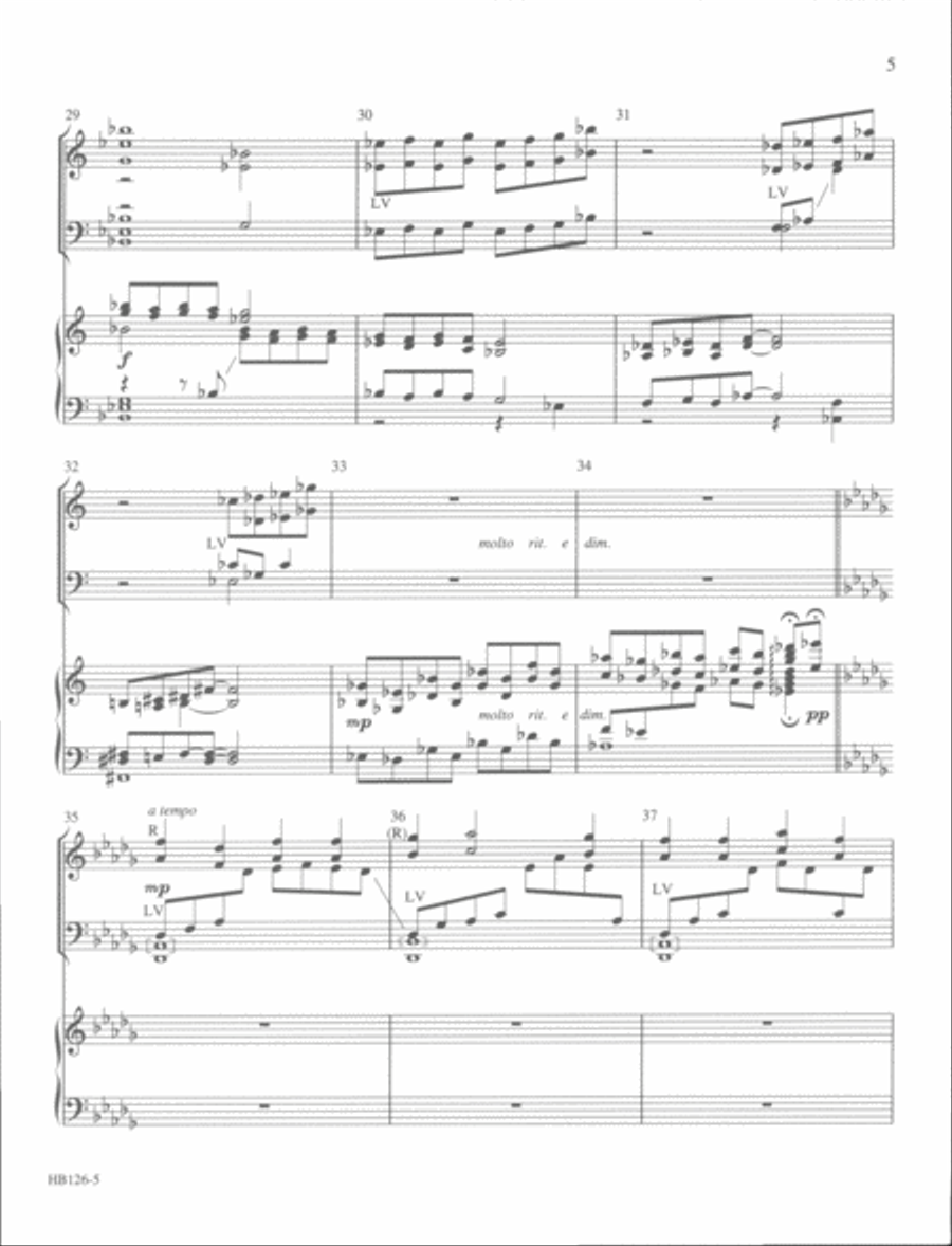 There Is a Balm in Gilead - full score Handbell Choir scores gallery preview page 5