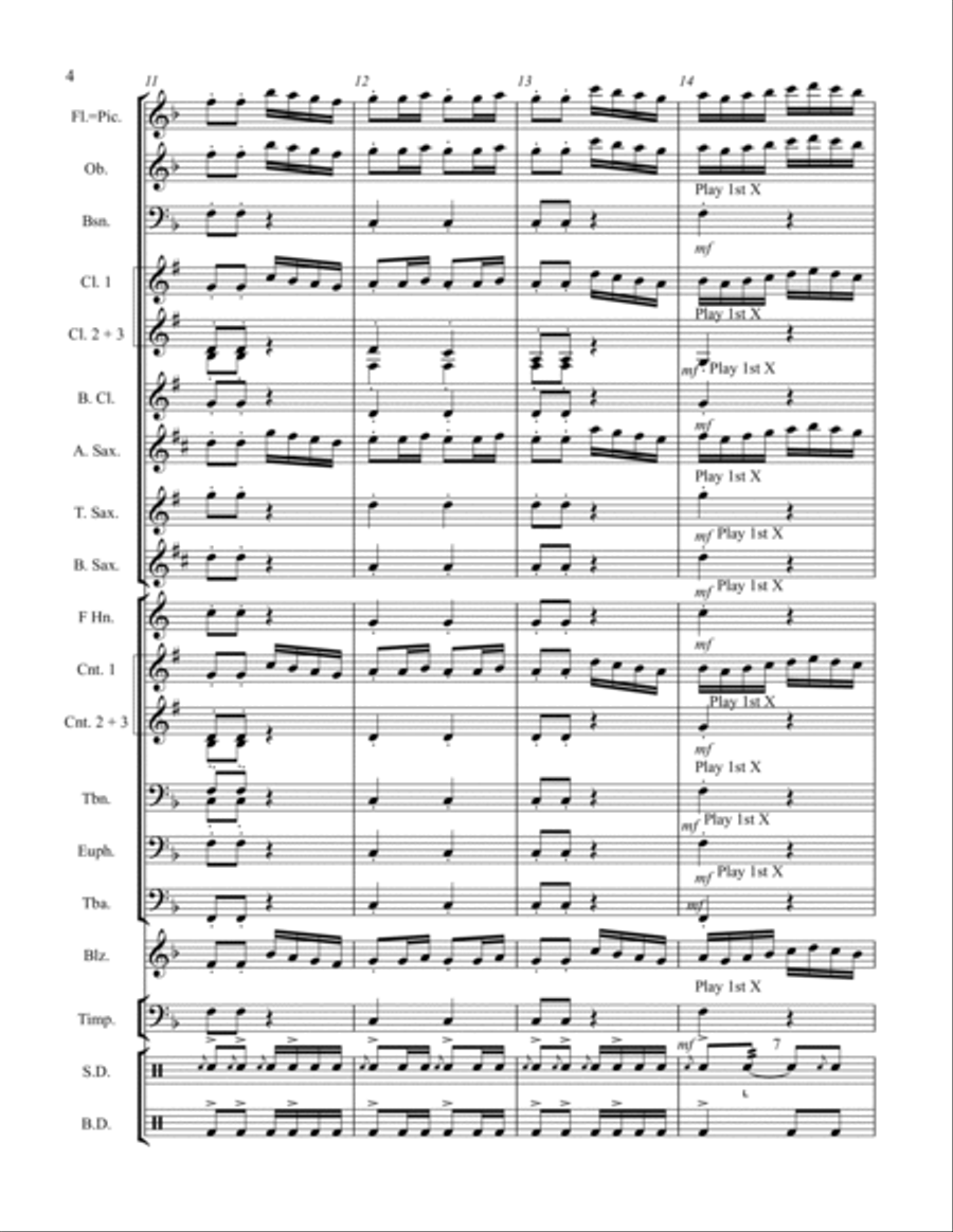 Downfall of Paris Downfall of Paris Concert Band scores gallery preview page 4