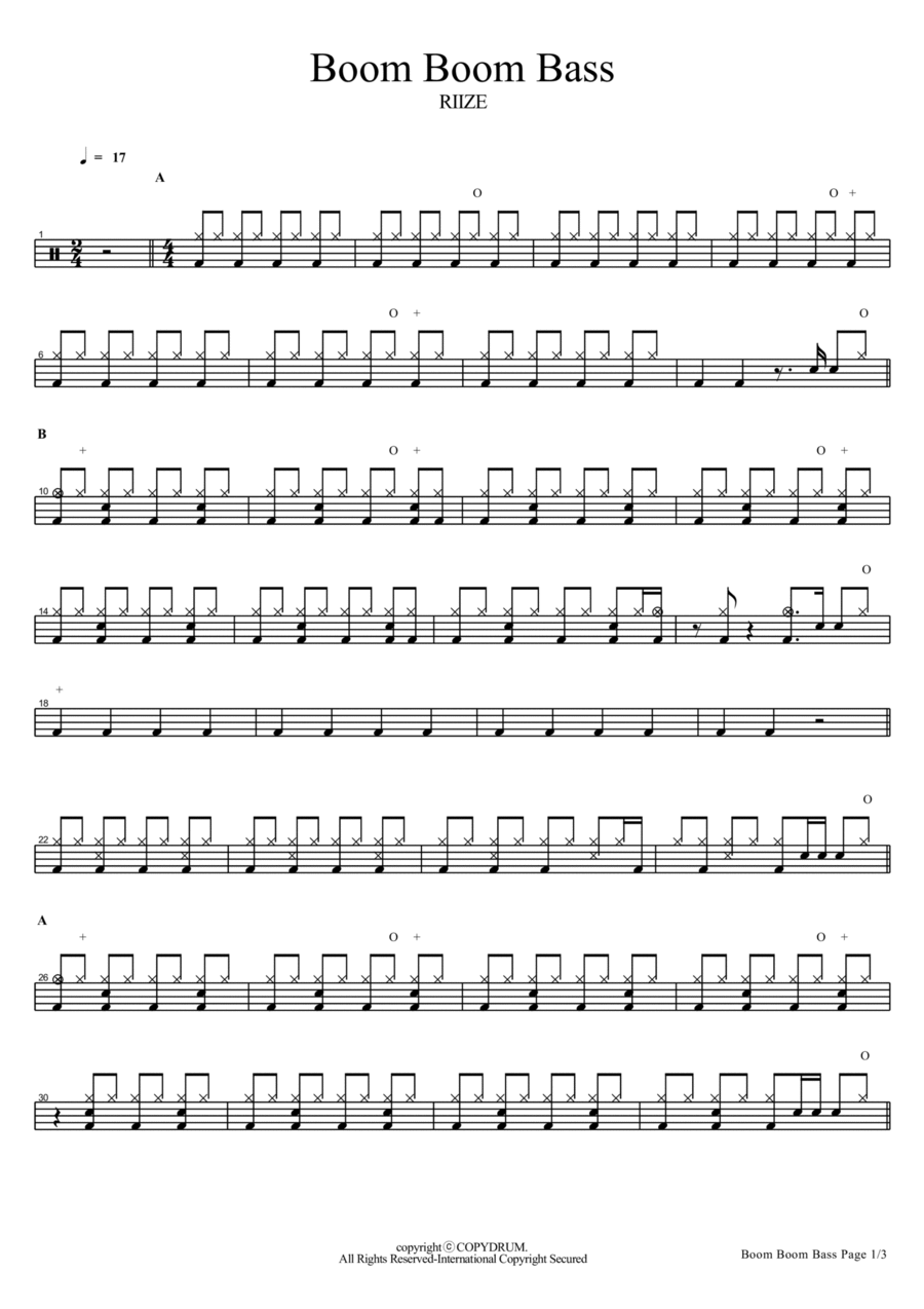 Boom Boom Bass Drum Set scores gallery preview page 1