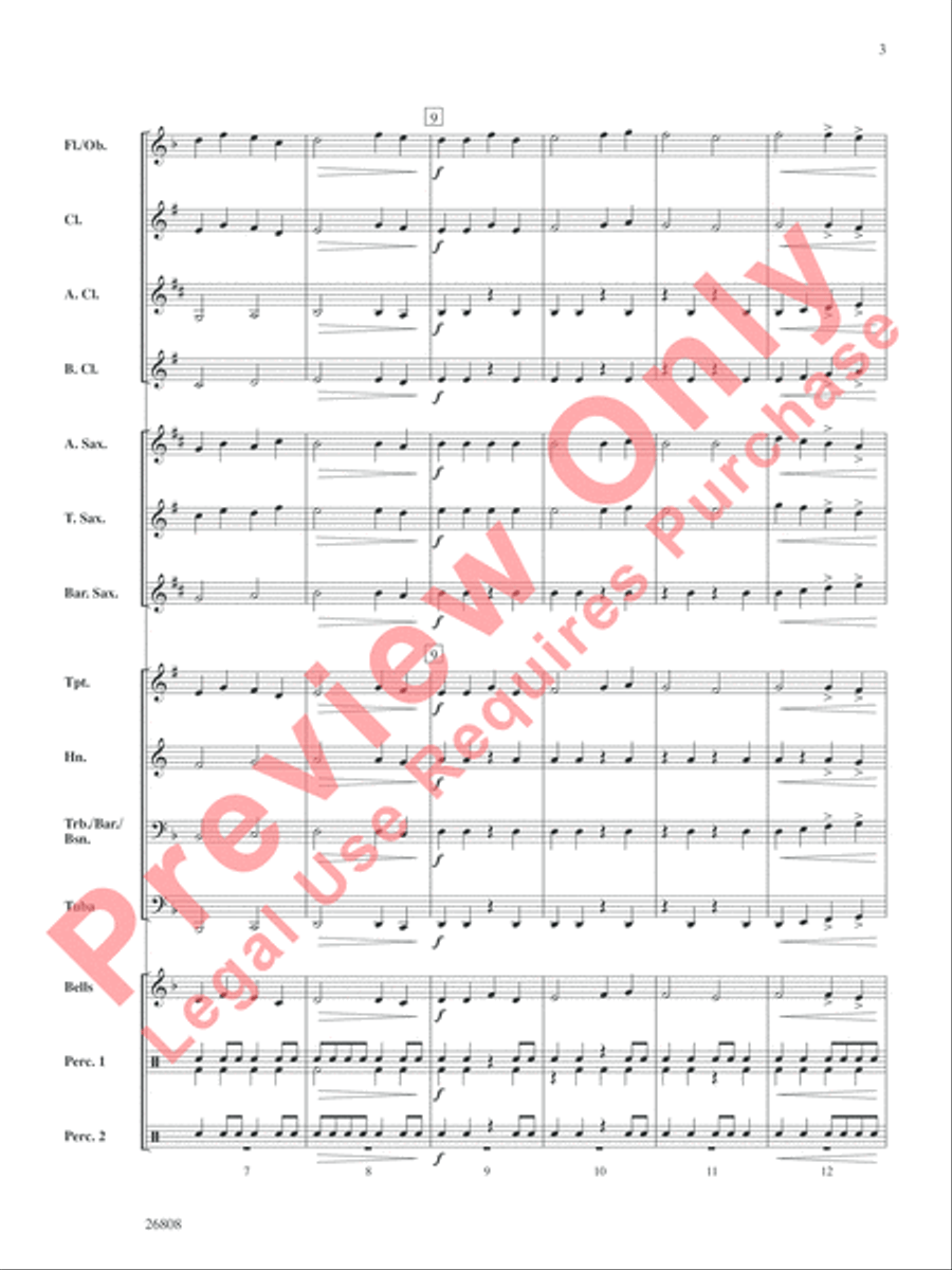 Defender of Time Concert Band scores gallery preview page 4