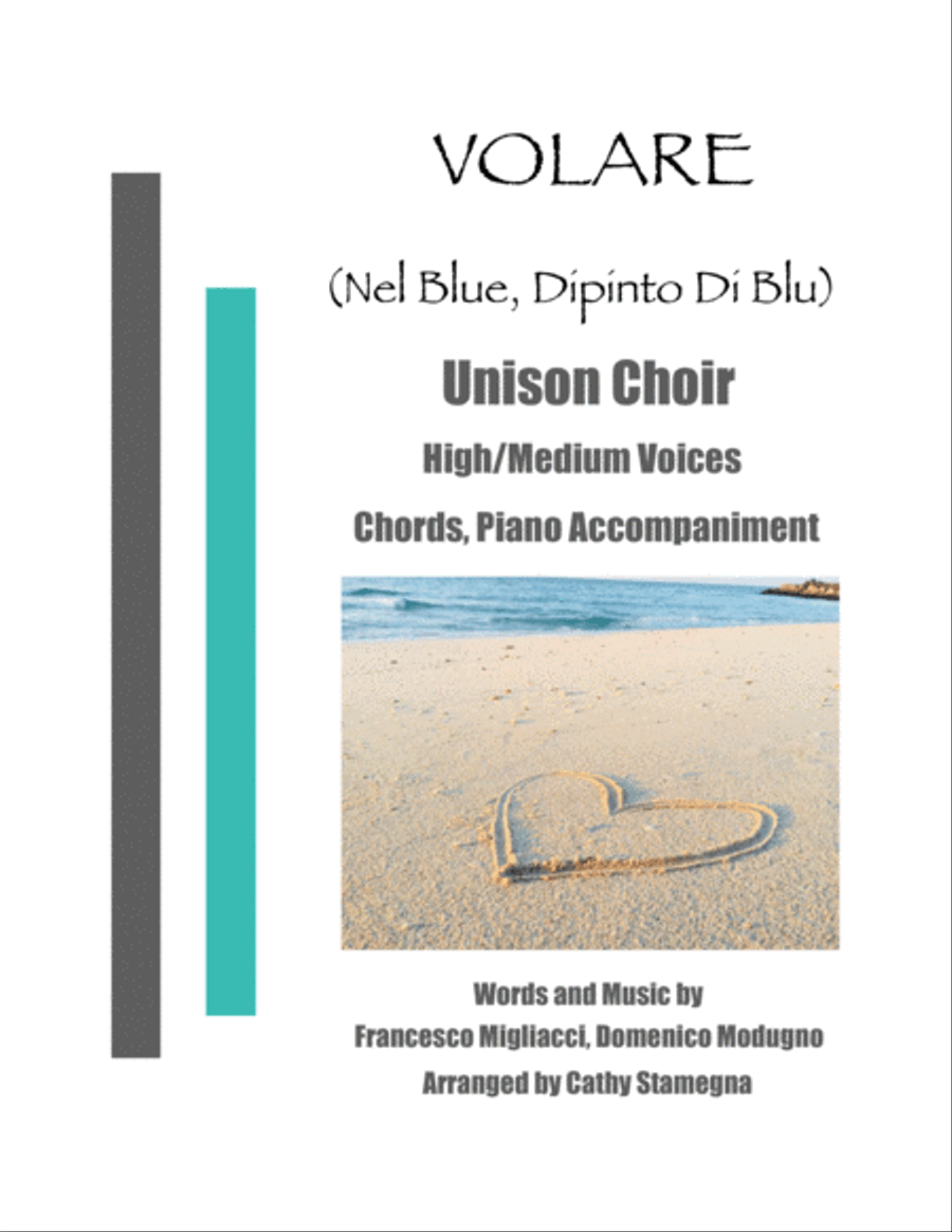 Volare Unison Choir scores gallery preview page 1