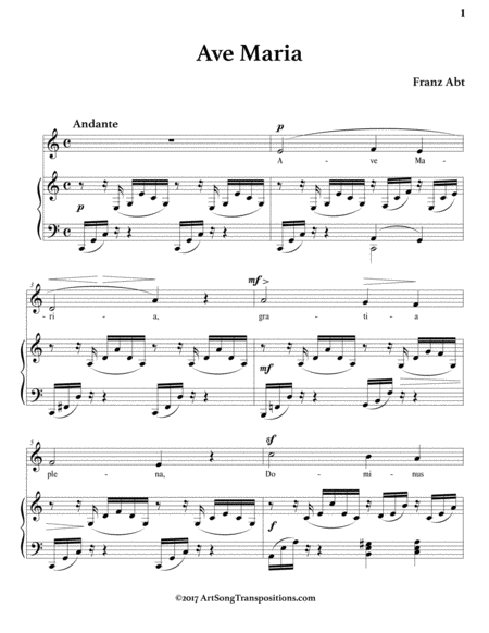 ABT: Ave Maria (transposed to C major)