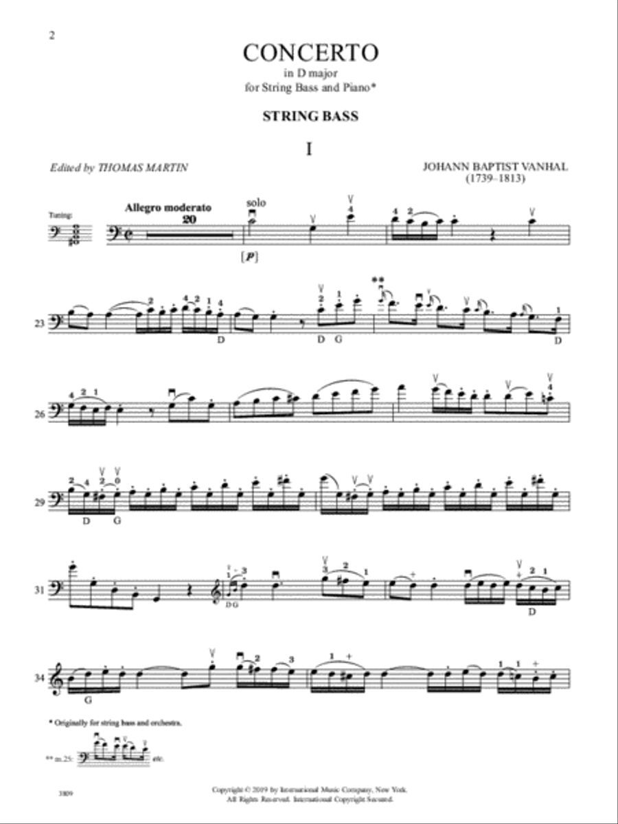 Concerto In D Major Concerto In D Major Double Bass scores gallery preview page 2