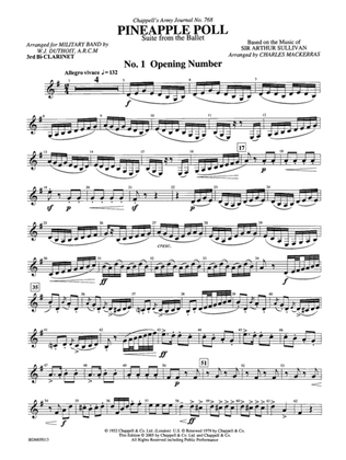 Pineapple Poll (Suite from the Ballet): 3rd B-flat Clarinet