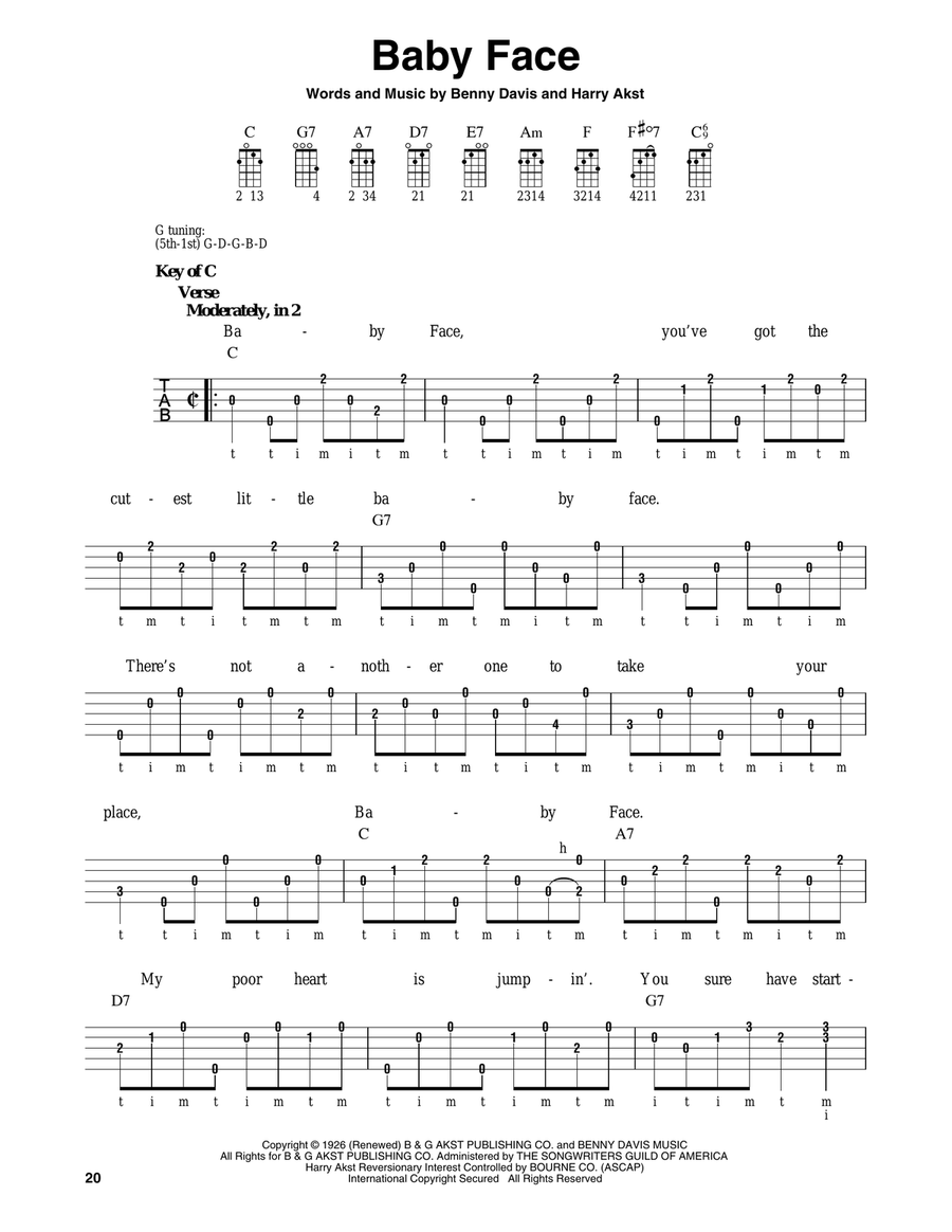 Baby Face Banjo scores gallery preview page 1