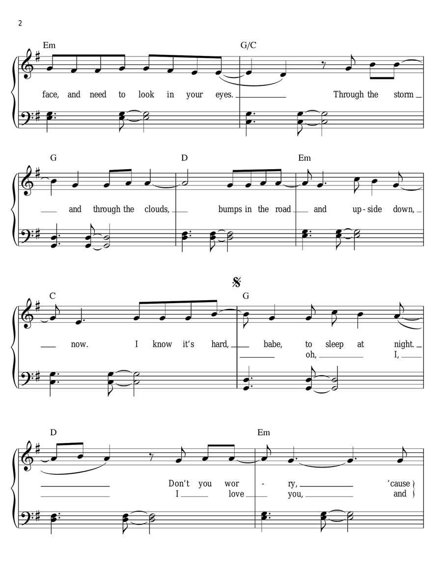 Be Alright Be Alright Easy Piano scores gallery preview page 2