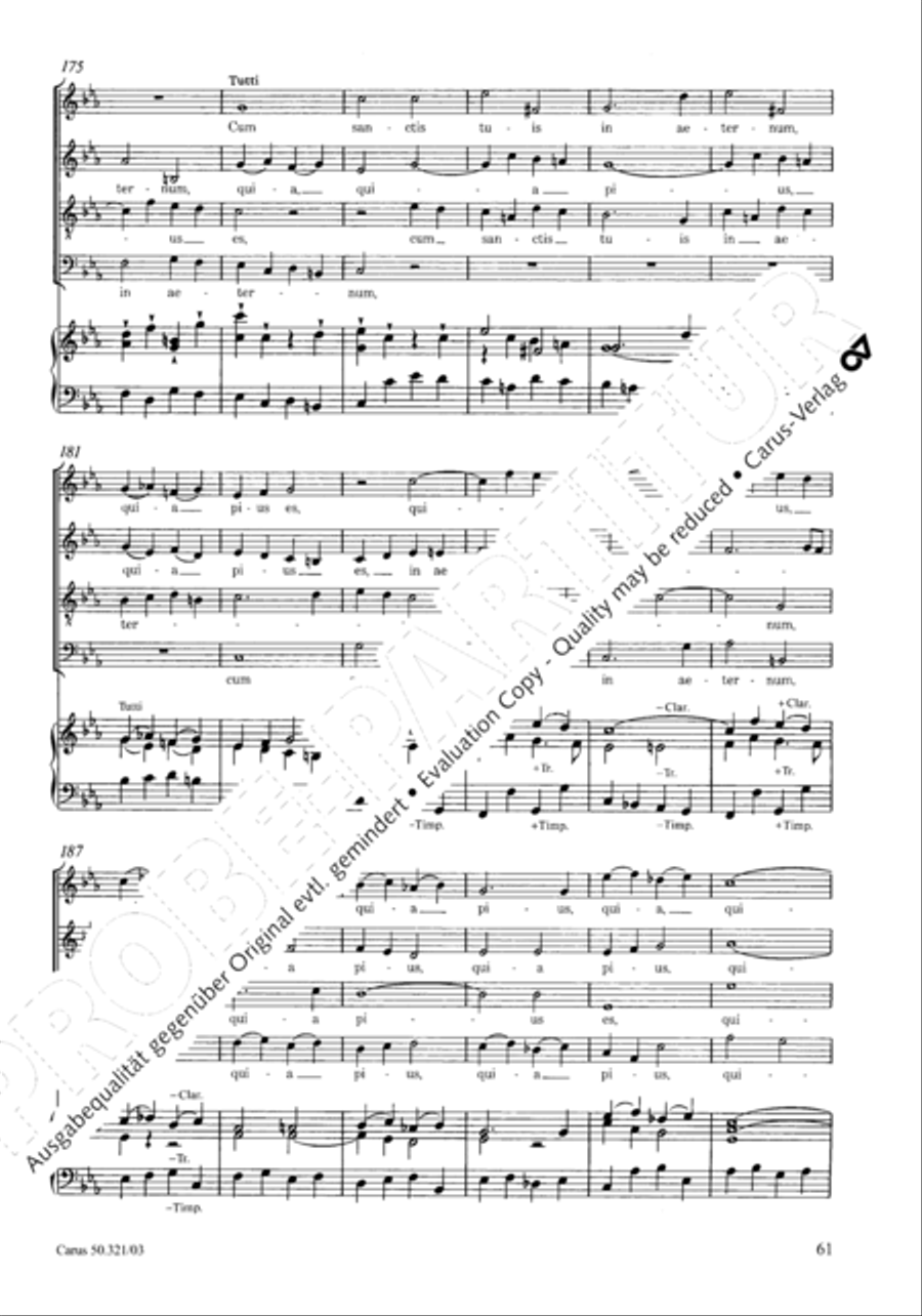 Requiem in C minor 4-Part scores gallery preview page 68