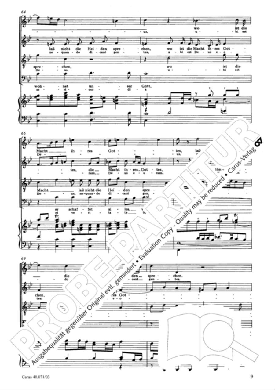 Psalm 115 (Der 115. Psalm) SSAATTBB scores gallery preview page 16