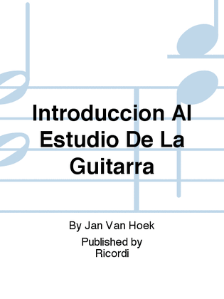 Book cover for Introduccion Al Estudio De La Guitarra