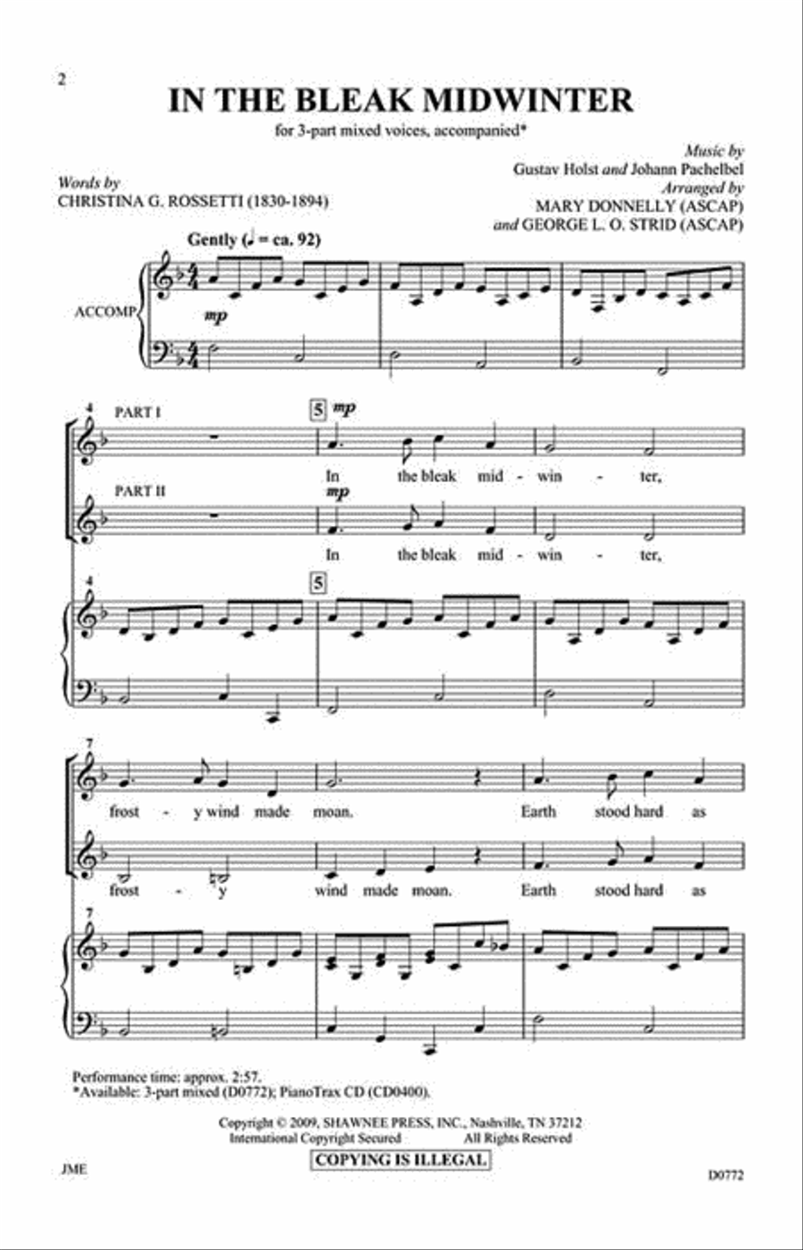 In the Bleak Midwinter In the Bleak Midwinter 3-Part scores gallery preview page 2