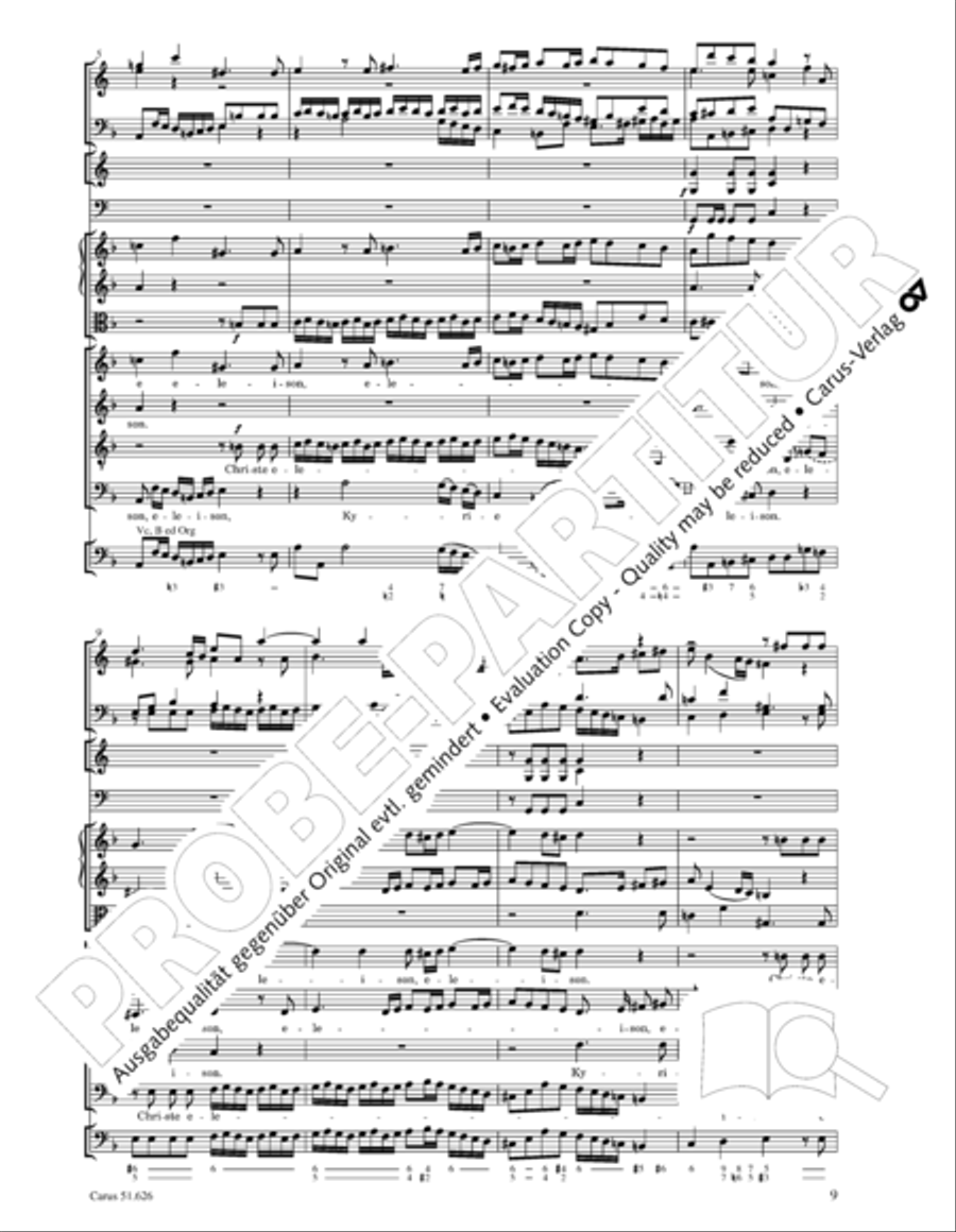 Missa longa in C major (Missa longa in C) 4-Part scores gallery preview page 21
