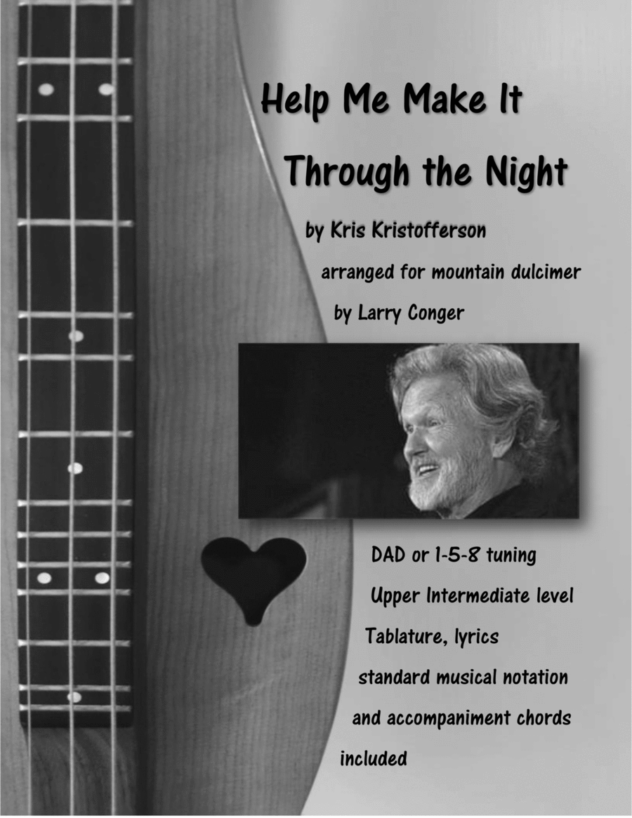 Help Me Make It Through The Night Dulcimer scores gallery preview page 1