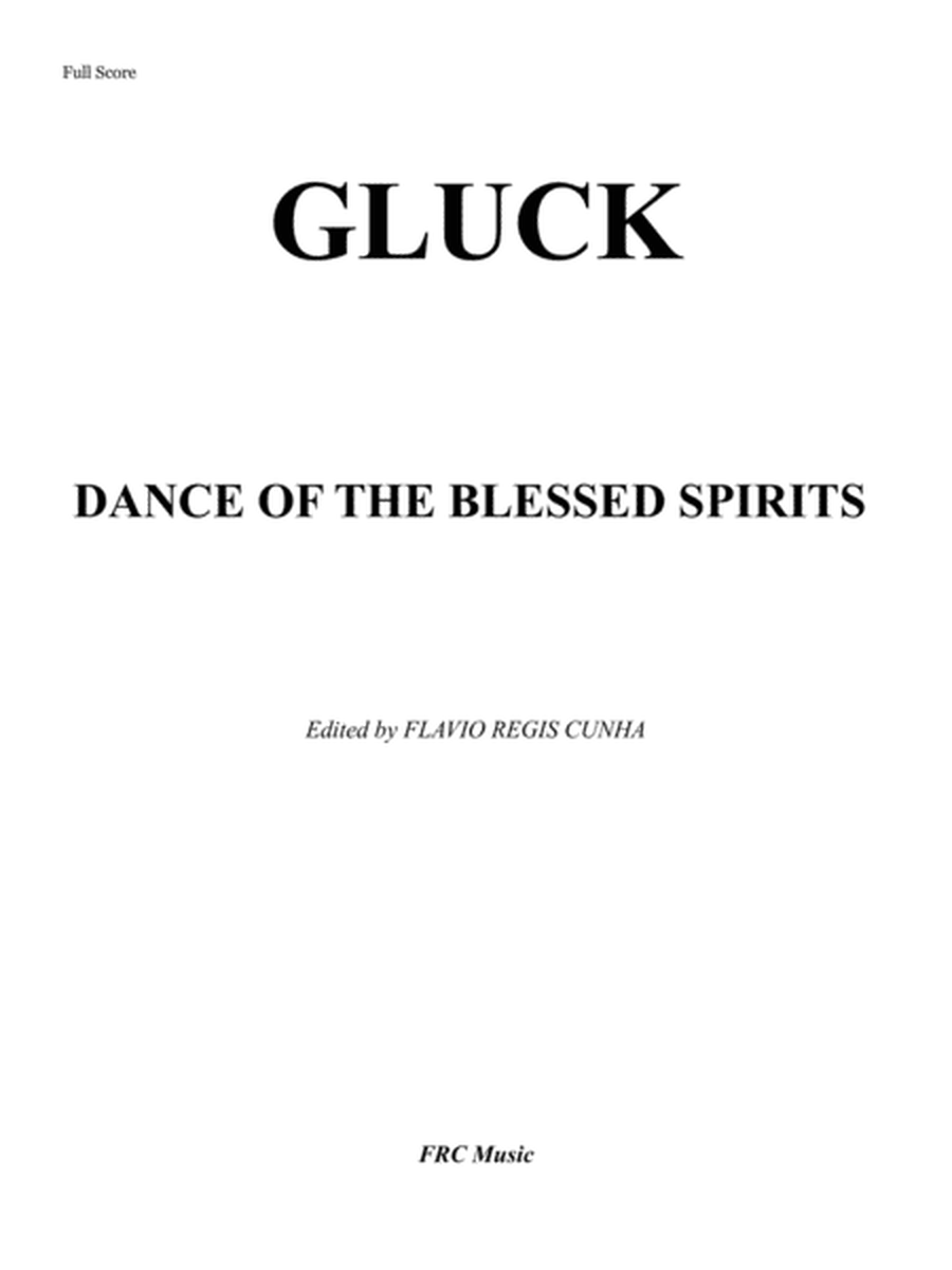 DANCE OF THE BLESSED SPIRITS for 2 Flutes, String Orchestra and Harpsichord image number null