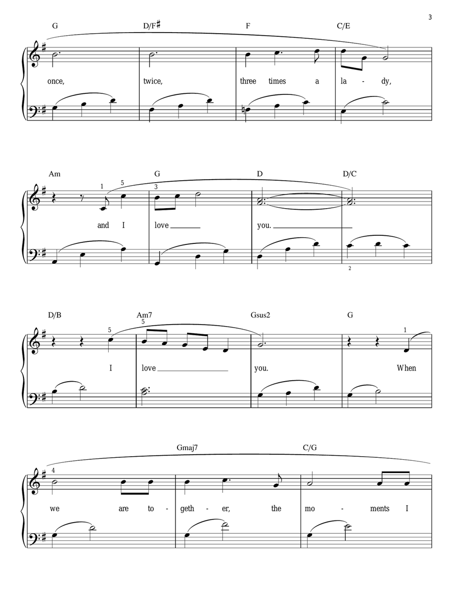 Three Times A Lady (arr. Phillip Keveren) Piano Solo scores gallery preview page 3